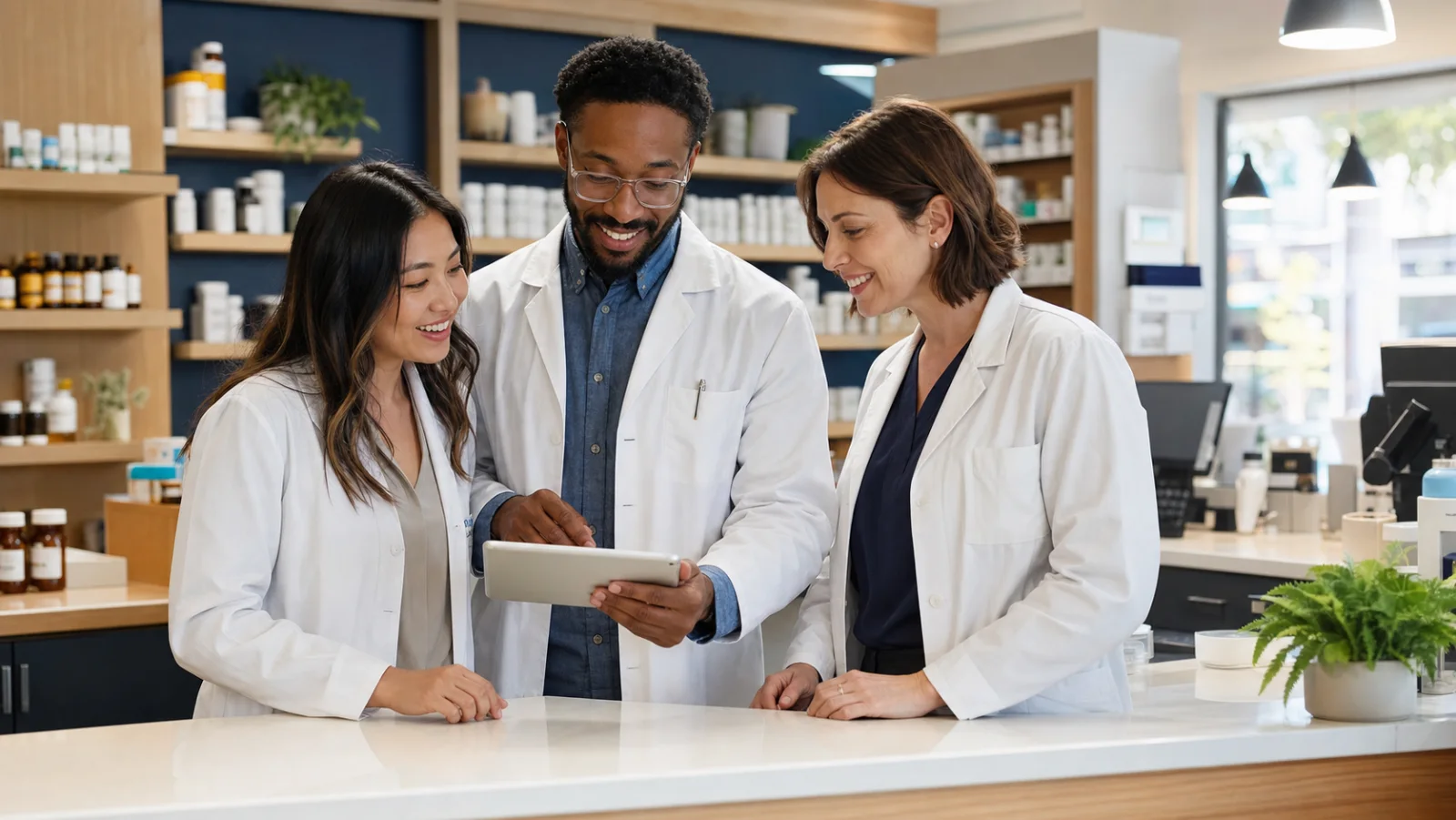 Healthcare team collaborating